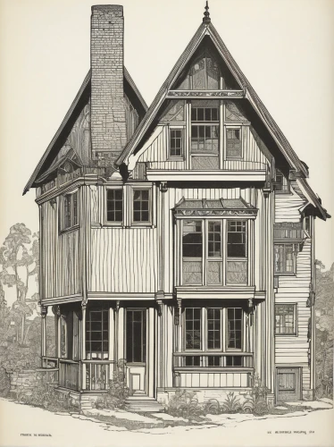 house drawing,house hevelius,timber house,half-timbered,timber framed building,half-timbered house,half timbered,henry g marquand house,lavenham,wooden house,ruhl house,lincoln's cottage,july 1888,danish house,old house,lithograph,house facade,old home,woman house,model house,Illustration,Black and White,Black and White 24