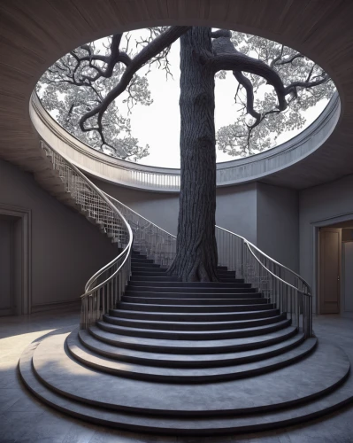 circular staircase,spiral staircase,winding staircase,spiral stairs,outside staircase,staircase,3d rendering,tree house,winding steps,sky space concept,tree top path,render,spiralling,stairwell,wooden stairs,archidaily,circle around tree,bodhi tree,futuristic architecture,stone stairs,Photography,Artistic Photography,Artistic Photography 11