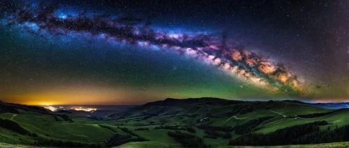 the milky way,milky way,astronomy,south island,new zealand,milkyway,galaxy collision,aurora australis,nz,newzealand nzd,rainbow and stars,colorful star scatters,colorful stars,northen lights,the night sky,nothern lights,astrophotography,southern hemisphere,the northern lights,green aurora,Conceptual Art,Daily,Daily 06