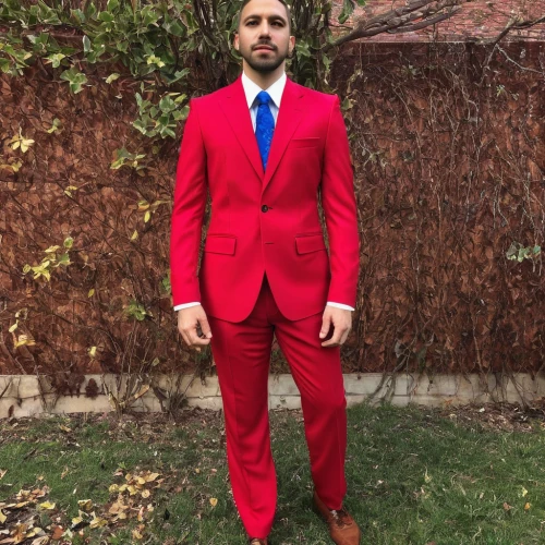 wedding suit,men's suit,man in red dress,the suit,suit,red tie,formal guy,suit actor,the groom,navy suit,groom,a black man on a suit,suit of spades,red super hero,business angel,valet,formal attire,bright red,red double,coral red,Illustration,Realistic Fantasy,Realistic Fantasy 41