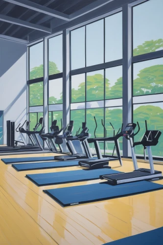 fitness room,fitness center,leisure facility,exercise equipment,indoor cycling,indoor rower,elliptical trainer,recreation room,background vector,workout equipment,gymnastics room,gymnasium,leisure centre,ski facility,indoor games and sports,sport venue,sports training,sports exercise,facility,gym,Conceptual Art,Oil color,Oil Color 13