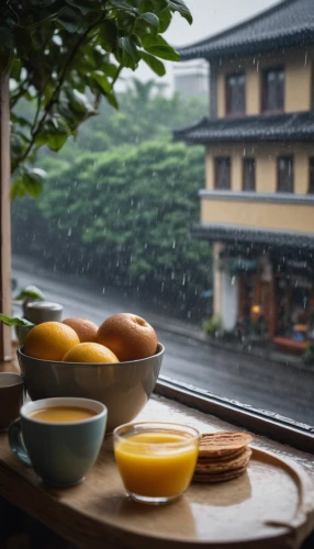 bowl of fruit in rain,rainy day,rain on window,baihao yinzhen,maojian tea,junshan yinzhen,tea zen,tangyuan,longjing tea,yunnan,japanese tea,tieguanyin,pu'er tea,ryokan,dianhong tea,rainy,tea ceremony,anhui cuisine,rainy season,chrysanthemum tea,Photography,General,Natural