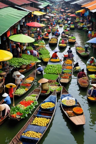 floating market,southeast asia,floating restaurant,hanoi,hoian,inle lake,row boats,vietnam's,vietnam,binalot,taxi boat,spice market,thai cuisine,vegetable market,pedal boats,canoes,thailand,thai,rowboats,hoi an,Conceptual Art,Daily,Daily 10