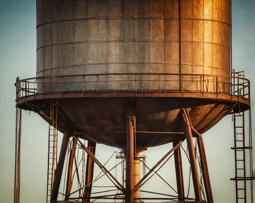 water tank,water tower,watertower,storage tank,silo,oil tank,gasometer,cooling tower,lookout tower,shot tower,standpipe,grain plant,observation tower,industrial landscape,fire tower,factory chimney,rusting,concrete plant,cooling towers,steel tower,Photography,General,Cinematic