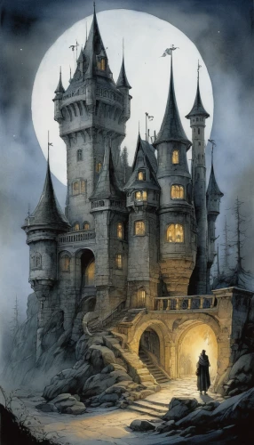 haunted castle,ghost castle,castle of the corvin,fairy tale castle,witch's house,the haunted house,knight's castle,fairytale castle,hamelin,castel,hogwarts,witch house,bethlen castle,castles,gold castle,children's fairy tale,haunted house,heroic fantasy,dracula castle,castle,Illustration,Paper based,Paper Based 02