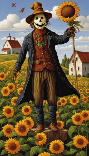 sunflowers and locusts are together,sunflowers in vase,sunflower field,scarecrow,sunflowers,scarecrows,sunflower coloring,david bates,aggriculture,grant wood,agriculture,farmer,pilgrim,sunflower paper,sun flowers,sunflower,perennials-sun flower,marigolds,farmworker,helianthus sunbelievable,Conceptual Art,Daily,Daily 33