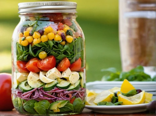 vegetable salad,infused water,cut salad,summer foods,spinach salad,salad niçoise,mason jar,glass noodle salad,mixed salad,side salad,salad bar,pasta salad,mason jars,corn salad,garden salad,healthy food,salad platter,fruit and vegetable juice,cobb salad,farmer's salad,Illustration,Children,Children 04