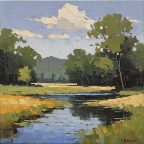 river landscape,small landscape,brook landscape,raven river,freshwater marsh,flowing creek,river cooter,a river,fall landscape,salt meadow landscape,autumn landscape,riverbank,oil painting,river view,painting technique,oxbow lake,river juniper,rural landscape,wetlands,mississippi,Art,Artistic Painting,Artistic Painting 46