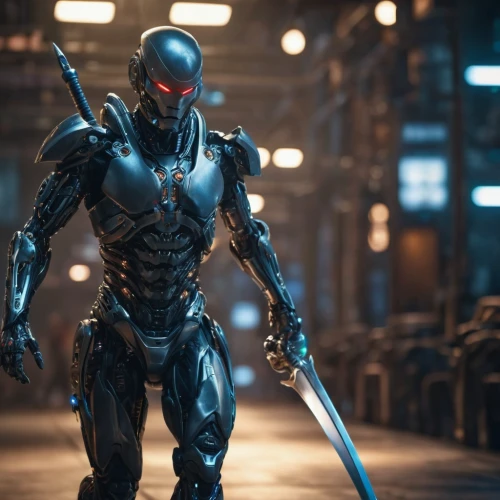 alien warrior,cyborg,war machine,steel man,3d man,electro,excalibur,predator,ironman,spartan,steel,black warrior,blade,crossbones,male character,shredder,red hood,nova,venom,terminator,Photography,General,Cinematic