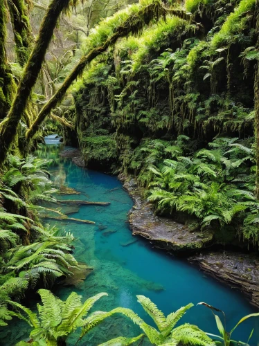 new zealand,north island,south island,rain forest,paparoa national park,rainforest,nz,tropical and subtropical coniferous forests,valdivian temperate rain forest,newzealand nzd,mountain spring,flowing creek,new south wales,blue waters,freshwater,rotorua,mckenzie river,green water,herman national park,vancouver island,Art,Classical Oil Painting,Classical Oil Painting 43