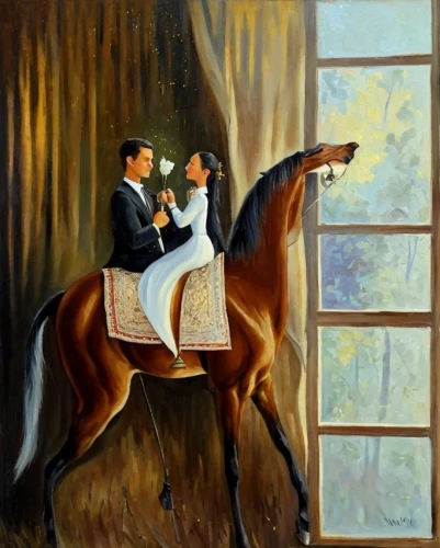 man and horses,dressage,young couple,equitation,riding lessons,two-horses,horse grooming,horse riders,horseback,carousel horse,oil painting on canvas,riding school,equestrian,oil painting,horse-drawn,oil on canvas,serenade,equestrianism,wedding couple,horse trainer,Common,Common,Cartoon