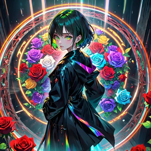 rainbow rose,flower background,rose png,floral background,holding flowers,christmas rose,colorful roses,prism ball,rose order,camellia,nico,peace rose,piko,flower rose,rose flower illustration,romantic rose,way of the roses,rainbow background,rosa peace,spray roses,Anime,Anime,General