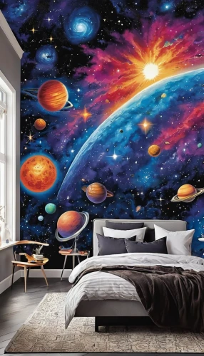 space art,duvet cover,outer space,astronomy,space,deep space,universe,great room,galaxy,planets,galaxies,cosmic,sleeping room,sky space concept,astronomer,large space,starry night,starscape,the universe,the night sky,Illustration,American Style,American Style 13