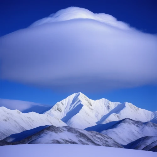 snow mountain,snow mountains,cloud mountain,stratovolcano,snow landscape,big white cloud,cloud mountains,snowy mountains,mountains snow,elbrus,cloud mushroom,koryaksky volcano,gongga snow mountain,ortler winter,monte rosa,snow slope,snowy peaks,mountain peak,mount everest,mountain tundra,Art,Artistic Painting,Artistic Painting 26