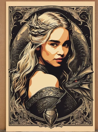 custom portrait,fantasy portrait,game of thrones,frame illustration,vector illustration,lotus art drawing,black dragon,black snake,frame border illustration,celtic queen,vector graphic,white rose snow queen,fantasy art,witcher,fairy tale icons,pike,swath,vector art,painted dragon,dragon slayer,Illustration,Black and White,Black and White 01