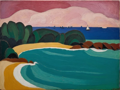 beach landscape,coastal landscape,landscape with sea,el mar,sea landscape,boat landscape,basset artésien normand,bondi,puglia,olle gill,molokai,braque francais,pacific,punakaiki,braque du bourbonnais,seascape,braque saint-germain,viña del mar,rubjerg knude,1926,Art,Artistic Painting,Artistic Painting 27