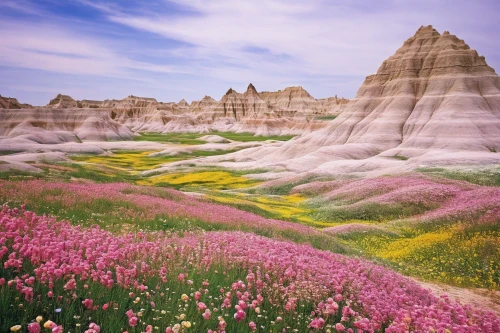 badlands national park,flowerful desert,badlands,cappadocia,egyptian lavender,field of flowers,the valley of flowers,lavender fields,flower field,hoodoos,blooming field,purple landscape,the chubu sangaku national park,field of cereals,coral pink sand dunes,blanket of flowers,desert desert landscape,sea of flowers,beautiful landscape,desert landscape,Photography,Fashion Photography,Fashion Photography 24