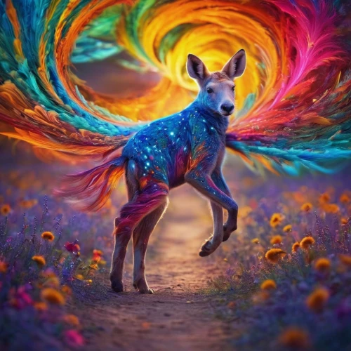 colorful horse,rainbow unicorn,fairy peacock,unicorn art,rainbow rabbit,psychedelic art,spring unicorn,flower animal,fantasy picture,whimsical animals,carnival horse,fantasy art,unicorn,faerie,colorful tree of life,colorful life,full of color,unicorn and rainbow,unicorn background,colorful light,Conceptual Art,Oil color,Oil Color 23