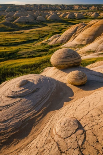 badlands national park,colorado sand dunes,sandstone rocks,fossil dunes,badlands,united states national park,dunes national park,hoodoos,horsheshoe bend,sandstone,fossil beds,stone desert,rock erosion,sand dunes,sand waves,shifting dunes,rock formation,dune landscape,pink sand dunes,painted hills,Illustration,Paper based,Paper Based 14