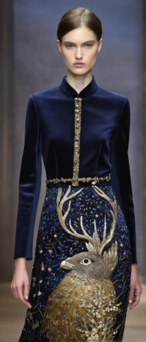 antler velvet,runway,fashion designer,catwalk,fashion design,embellished,woman in menswear,peacock,haute couture,garment,fractalius,w 21,gold deer,pere davids deer,women fashion,fashion,gold foil 2020,menswear for women,art model,cnidarian,Illustration,Abstract Fantasy,Abstract Fantasy 15