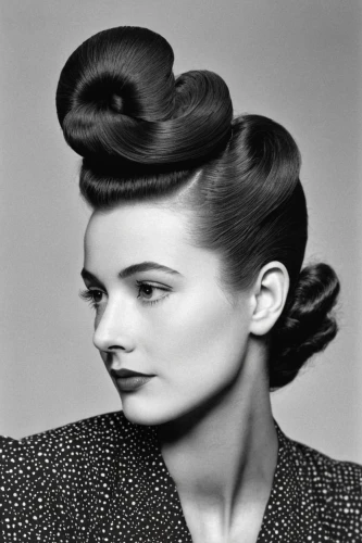 pompadour,chignon,bouffant,rockabilly style,jane russell-female,hepburn,katherine hepburn,audrey hepburn,artificial hair integrations,rockabilly,50's style,updo,vintage female portrait,audrey hepburn-hollywood,vintage woman,woman's hat,jean simmons-hollywood,retro woman,vintage 1950s,management of hair loss,Conceptual Art,Daily,Daily 26