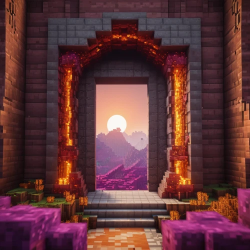 fireplaces,hall of the fallen,archway,ravine,purple landscape,portal,chasm,devilwood,fire place,fireplace,fire mountain,door to hell,wither,pillar of fire,dusk background,rose arch,lava cave,mausoleum ruins,hearth,doorway,Photography,General,Natural