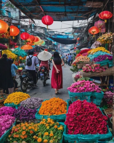 hanoi,vietnam,vietnam's,chiang mai,colorful flowers,sea of flowers,namdaemun market,vietnam vnd,colorful roses,flower cart,colorful floral,bangkok,flower stand,colorful city,bright flowers,teal blue asia,da nang,hoian,nepal,floral rangoli,Illustration,Realistic Fantasy,Realistic Fantasy 20