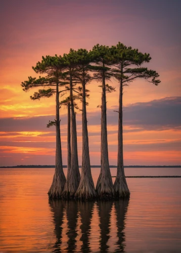 row of trees,golden trumpet trees,mushroom island,mobile bay,south carolina,sea pines,united states national park,bird island,stilt houses,thimble islands,st johns river,stilts,palmetto coasts,cypress,dragon tree,tree toppers,trumpet tree,landscape photography,islands,angel trumpets,Photography,Documentary Photography,Documentary Photography 35