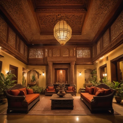 hotel lobby,lobby,riad,hotel hall,the cairo,emirates palace hotel,dragon palace hotel,luxury home interior,asian architecture,luxury hotel,boutique hotel,billiard room,interior decor,ornate room,interior decoration,hallway,luxury bathroom,stucco ceiling,interior design,persian architecture,Photography,General,Cinematic