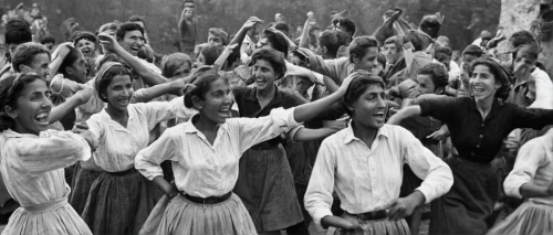 human chain,raised hands,forced labour,silent screen,school enrollment,concentration camp,workhouse,shrovetide,may day,holocaust,national socialism,world children's day,raise hand,hands up,clapping,arms outstretched,mass testing,human rights day,women's day,children of war,Photography,Black and white photography,Black and White Photography 10