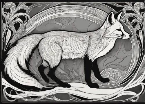 kitsune,garden-fox tail,kit fox,fox and hare,grey fox,redfox,canidae,a fox,red fox,fox,sand fox,nine-tailed,vulpes vulpes,ibexes,fauna,silver fox,fox hunting,foxes,heraldic animal,foxtail,Illustration,Retro,Retro 08