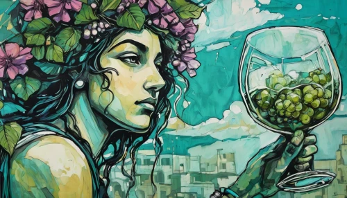 glass painting,winemaker,absinthe,wineglass,winegrowing,a glass of wine,bacchus,glass of wine,olive in the glass,wine glass,wild wine,oil painting on canvas,watercolor wine,wine cultures,bottle of wine,wine region,wine diamond,girl in flowers,wine-growing area,a glass of,Illustration,Realistic Fantasy,Realistic Fantasy 23