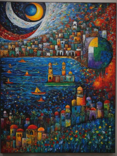 tel aviv,jaffa,galata,viña del mar,haifa,jerusalem,istanbul city,oil painting on canvas,istanbul,motif,izmir,khokhloma painting,glass painting,ankara,palestine,italian painter,mosaic glass,valparaiso,rabat,casablanca,Conceptual Art,Fantasy,Fantasy 13