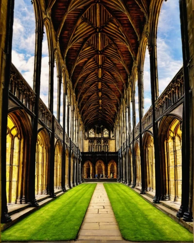 cloister,medieval architecture,gothic architecture,abbaye de belloc,trinity college,colonnade,portcullis,half-timbered,maulbronn monastery,buttress,vaulted ceiling,oxford,stalls,westminster palace,half timbered,courtyard,medieval,hogwarts,inside courtyard,hall of the fallen,Art,Classical Oil Painting,Classical Oil Painting 43