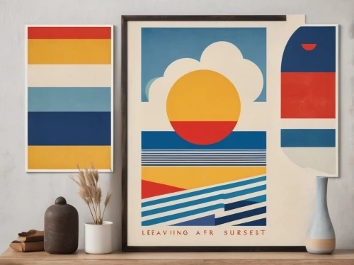 travel poster,abstract retro,poster mockup,sailing boats,surfing equipment,travel trailer poster,nautical colors,sailboats,sailing orange,slide canvas,sailing boat,frame border illustration,surfboards,sailing-boat,woodblock prints,beach huts,frame illustration,poster,sailing ships,abstract design,Art,Artistic Painting,Artistic Painting 43