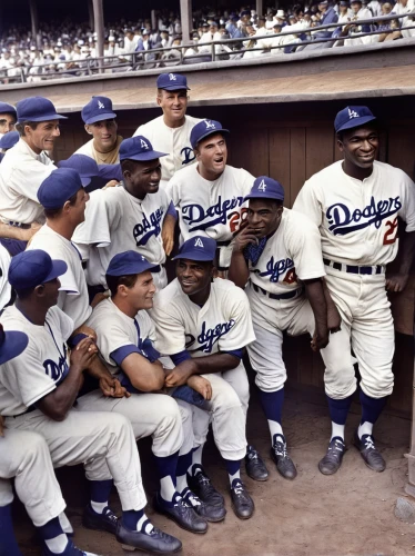 jackie robinson,dodgers,baseball team,said jackie robinson,baseball uniform,meeting on mound,baseball players,dodger stadium,13 august 1961,dodger dog,players the banks,1952,1965,1950s,men sitting,segregation,goats,years 1956-1959,rhythm blues,1967,Conceptual Art,Daily,Daily 28