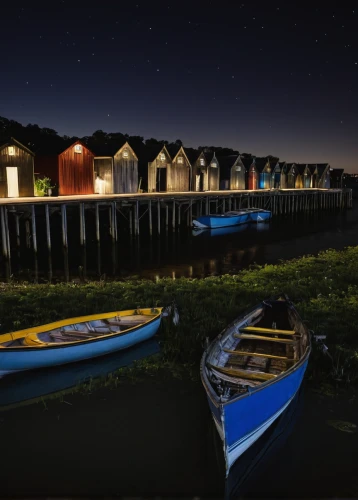 floating huts,beach huts,stilt houses,wooden boats,fishing boats,night photography,row of houses,east budleigh,small boats on sea,alnmouth,night photograph,cube stilt houses,boats in the port,rowboats,fishing village,huts,dawlish warren,boat yard,night image,rowing boats,Illustration,Abstract Fantasy,Abstract Fantasy 07