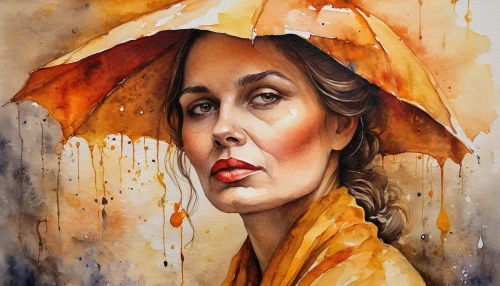 watercolor women accessory,watercolor painting,oil painting,italian painter,oil painting on canvas,woman portrait,watercolor,watercolor paint,raincoat,art painting,woman thinking,watercolour,old woman,watercolor pencils,woman's face,portrait of a woman,oil paint,woman at cafe,girl in cloth,oil on canvas,Illustration,Paper based,Paper Based 24