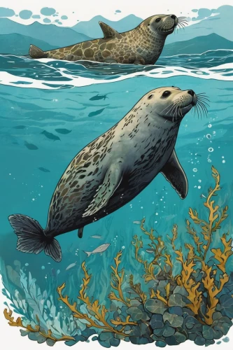 harbor seal,baltic gray seal,seals,gray seal,aquatic mammal,sea mammals,sea cows,california sea lion,cetacea,marine mammal,marine mammals,sea animals,sea lions,sea lion,grey seal,seal,philomachus pugnax,illustration,bearded seal,anodorhynchus,Illustration,Children,Children 04