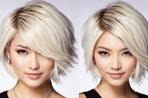 artificial hair integrations,asymmetric cut,short blond hair,hair coloring,trend color,age root,retouch,image editing,colorpoint shorthair,natural color,hair shear,image manipulation,layered hair,retouching,asian semi-longhair,pixie-bob,retouched,champagne color,blond hair,artist color,Illustration,Japanese style,Japanese Style 11