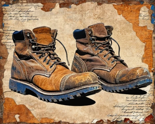 steel-toe boot,mountain boots,leather hiking boots,old shoes,hiking boot,hiking boots,work boots,steel-toed boots,vintage shoes,walking boots,patina,motorcycle boot,trample boot,women's boots,age shoe,shoes icon,used shoes,crampons,durango boot,men's shoes,Unique,Paper Cuts,Paper Cuts 06