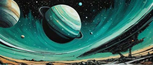 space art,ice planet,saturn's rings,gas planet,saturnrings,saturn,uranus,saturn rings,alien planet,planet eart,sci fiction illustration,planets,orbiting,interstellar bow wave,outer space,cosmos,futuristic landscape,galaxy soho,planetarium,cassini,Illustration,Realistic Fantasy,Realistic Fantasy 23