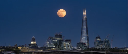 shard,shard of glass,burj kalifa,o2 tower,burj,big moon,tallest hotel dubai,burj khalifa,international towers,centrepoint tower,city of london,super moon,total lunar eclipse,moonrise,united arab emirates,london,full moon,hanging moon,london bridge,moon at night,Art,Artistic Painting,Artistic Painting 01