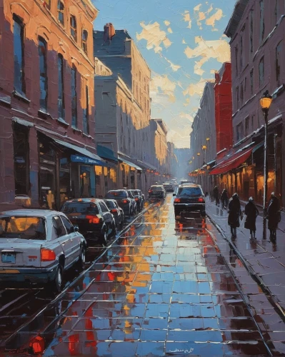 oil painting,oil painting on canvas,new orleans,oil on canvas,murano,painting technique,after the rain,new york streets,harlem,street scene,the evening light,after rain,nada3,eastern market,cityscape,quebec,saintpetersburg,meatpacking district,ny,evening light,Conceptual Art,Fantasy,Fantasy 32