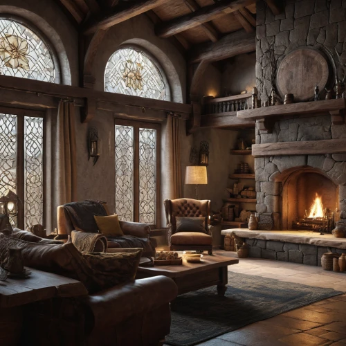 fireplaces,fireplace,fire place,warm and cozy,hobbiton,wooden beams,fireside,ornate room,sitting room,beautiful home,luxury home interior,the cabin in the mountains,cozy,living room,wood stove,family room,livingroom,chalet,rustic,great room,Photography,General,Natural