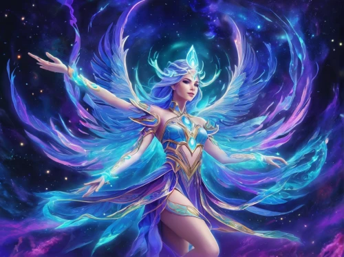 zodiac sign libra,blue enchantress,aquarius,virgo,astral traveler,nebula guardian,zodiac sign gemini,archangel,mezzelune,fantasia,fairy galaxy,libra,aura,andromeda,goddess of justice,fantasy art,aporia,fantasy woman,fantasy portrait,star mother,Illustration,Realistic Fantasy,Realistic Fantasy 20