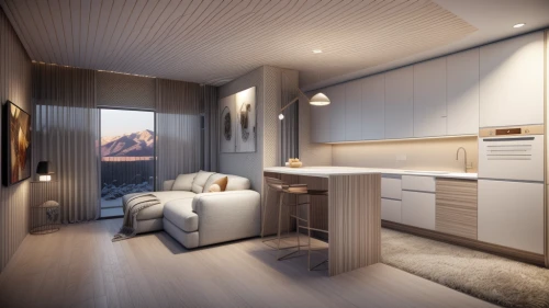 modern room,3d rendering,inverted cottage,sky apartment,render,penthouse apartment,cabin,small cabin,shared apartment,capsule hotel,japanese-style room,bedroom,guest room,sleeping room,an apartment,apartment,interior modern design,room divider,loft,scandinavian style