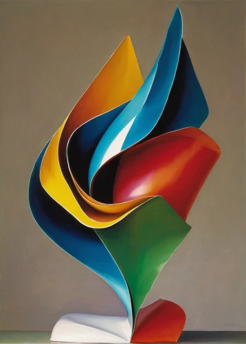 abstract painting,vase,abstraction,sculptor ed elliott,abstract artwork,glass painting,oil painting on canvas,oil on canvas,abstract shapes,torus,art with points,penrose,abstract art,three dimensional,cubism,oil painting,abstractly,decorative art,shashed glass,propeller,Unique,3D,Modern Sculpture