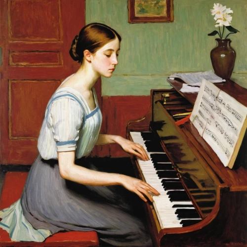 pianist,woman playing,piano player,piano,piano lesson,concerto for piano,melodica,the piano,piano notes,clavichord,girl at the computer,pianet,spinet,serenade,iris on piano,play piano,keyboard instrument,organist,player piano,musician,Art,Artistic Painting,Artistic Painting 08