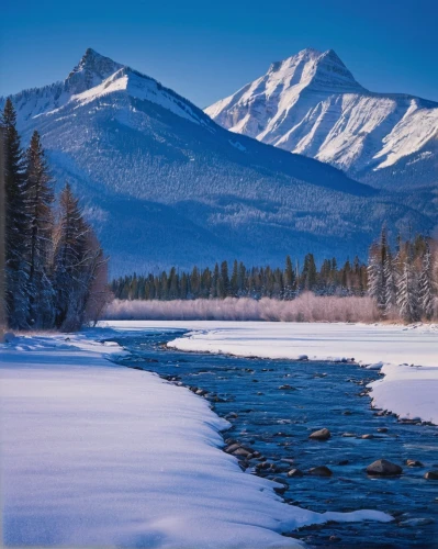 bow valley,jasper national park,maligne river,bow river,canadian rockies,snowy mountains,yukon territory,white mountains,banff,cascade mountain,yamnuska,slowinski national park,rocky mountain,banff national park,winter landscape,alberta,salt meadow landscape,snowy peaks,mountain river,snowy landscape,Conceptual Art,Daily,Daily 20